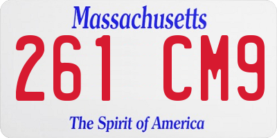 MA license plate 261CM9