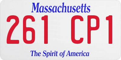 MA license plate 261CP1