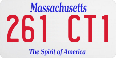 MA license plate 261CT1