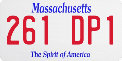 MA license plate 261DP1