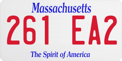 MA license plate 261EA2