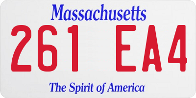MA license plate 261EA4