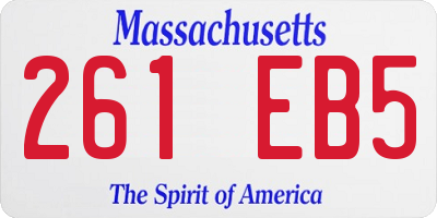 MA license plate 261EB5