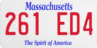MA license plate 261ED4