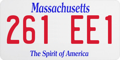MA license plate 261EE1