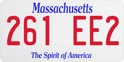 MA license plate 261EE2