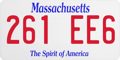 MA license plate 261EE6