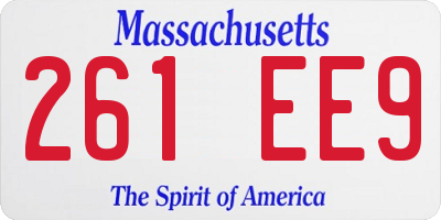 MA license plate 261EE9