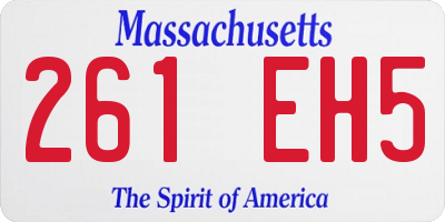 MA license plate 261EH5