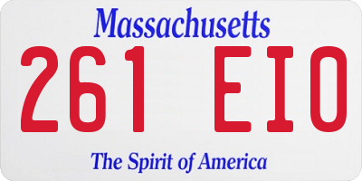 MA license plate 261EI0