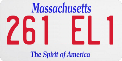 MA license plate 261EL1