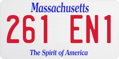 MA license plate 261EN1