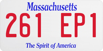 MA license plate 261EP1