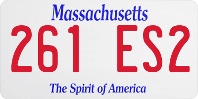 MA license plate 261ES2