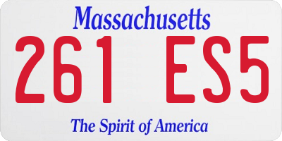 MA license plate 261ES5