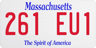 MA license plate 261EU1