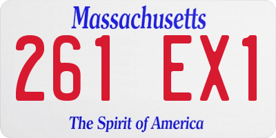 MA license plate 261EX1
