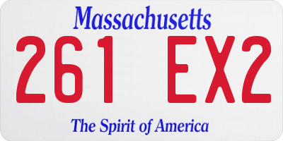 MA license plate 261EX2