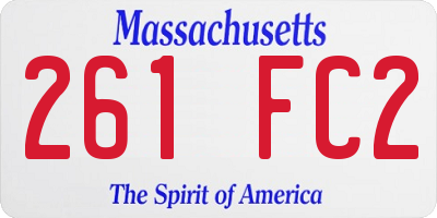 MA license plate 261FC2