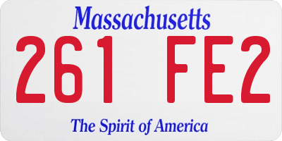MA license plate 261FE2