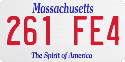 MA license plate 261FE4