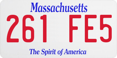 MA license plate 261FE5