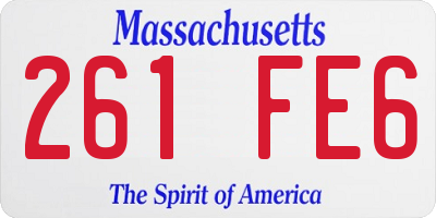 MA license plate 261FE6