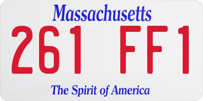 MA license plate 261FF1
