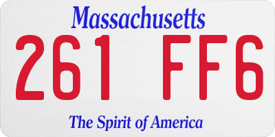 MA license plate 261FF6