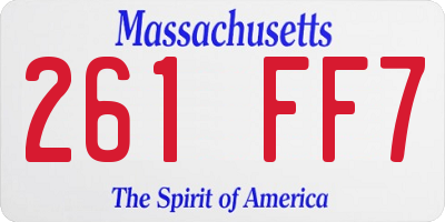 MA license plate 261FF7