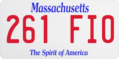 MA license plate 261FI0