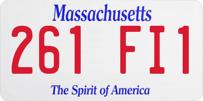 MA license plate 261FI1