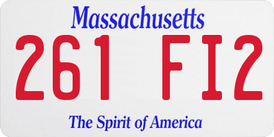 MA license plate 261FI2