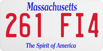 MA license plate 261FI4