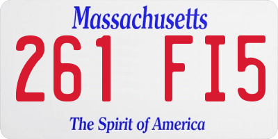 MA license plate 261FI5