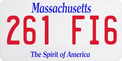 MA license plate 261FI6