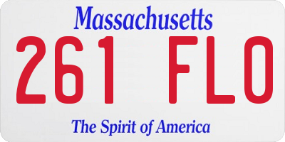 MA license plate 261FL0
