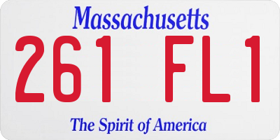 MA license plate 261FL1
