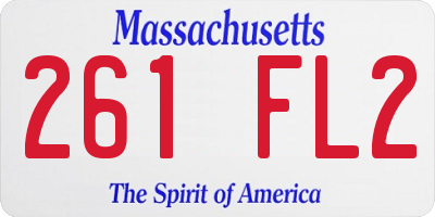 MA license plate 261FL2