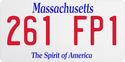 MA license plate 261FP1