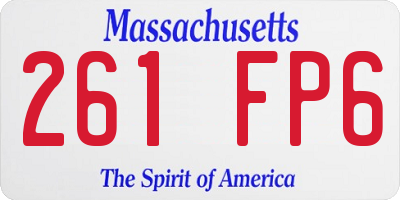 MA license plate 261FP6