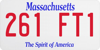 MA license plate 261FT1