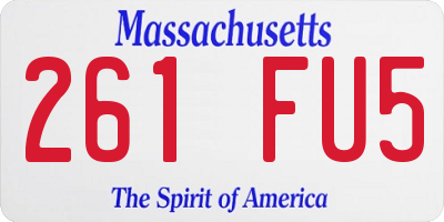 MA license plate 261FU5