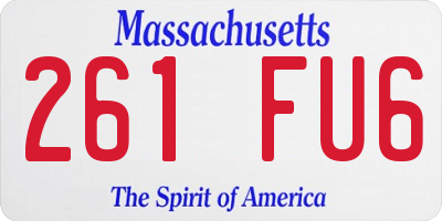 MA license plate 261FU6