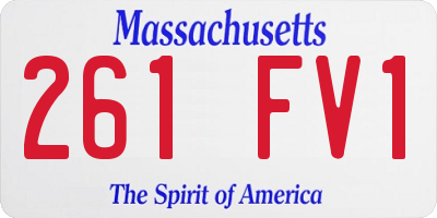MA license plate 261FV1