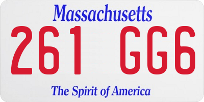 MA license plate 261GG6