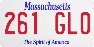 MA license plate 261GL0