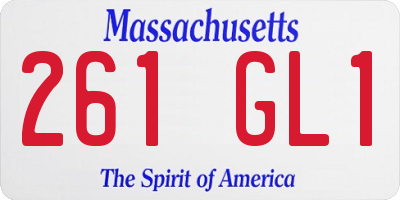 MA license plate 261GL1