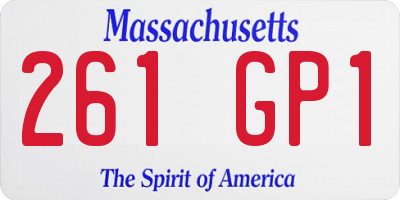 MA license plate 261GP1
