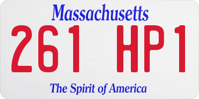 MA license plate 261HP1
